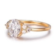 thumbnail image 2 of solitaire jewels 1.75CT Muse Setting Oval Moissanite Engagement Ring For Women, 10K Rose Gold, 2 of 6