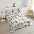 thumbnail image 4 of Erosebridal Grey Geometry Aztec Bedding Queen Comforter Set, Bohemian Dream Catcher Cow Skull Down Comforter, Reversible 3 Pieces, 4 of 8