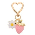 thumbnail image 1 of Lindo llavero de fresa, accesorio para niñas, decoración estética de fresa, llavero kawaii para mochila y bolso, 1 of 8