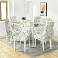 thumbnail image 3 of Dining Room Chair Covers Set of 6, Modern Style Abstract Leaf Dining Chair Covers, Stretchy Removable Washable Dining Chair Covers for Holiday Kitchen Restaurant Party Decor, 3 of 6