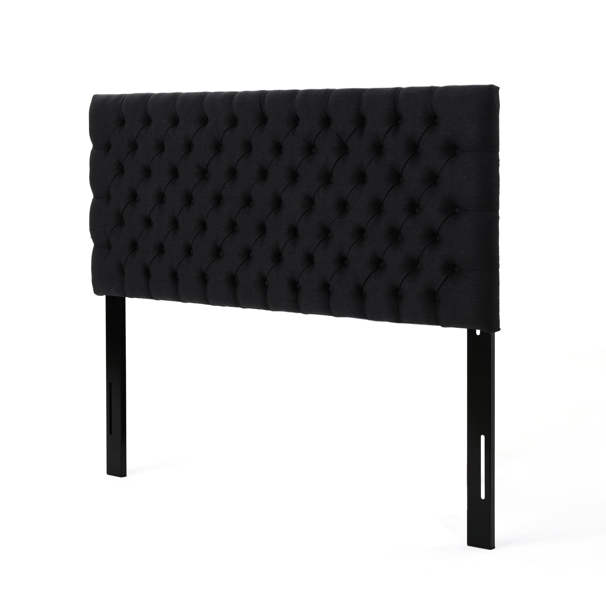 Upholstered Headboard In Charcoal Grey For Queen Bed, Fashion Forward Bed Grey, Upholstered, Graceful Look