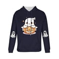 thumbnail image 4 of Awdenio Men's Clothing Trendy Halloween Hoodies Long Sleeve Fall Sweatshirt Skeleton Pumpkin Crewneck Oversize Hooded, 4 of 5