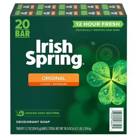 Irish Spring Aloe Bar Soap 20 Ct. 3.75 oz.