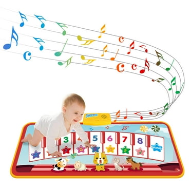 Tecboss Kids Musical Mat Toys,  48'' x 18'' Piano Keyboard Dancing Mat for Baby Early Education
