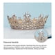 thumbnail image 3 of Soidarity Crystal Queen Accesorio Corona redonda completa de boda Cuidado del cabello dorado Soidarity CE003113-01, 3 of 6