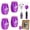 Purple, variant on 4Set Cremation Urn Necklace Set Tree of Life Pattern Small Pet Ash Memorial Keepsake Urn Mini Funeral Ashes Holder for Human Pet Loved Ones