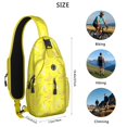 thumbnail image 5 of Crossbody Sling Backpack for Women Men Watercolor Banana Pattern Shoulder Sling Crossbody Casual Chest Bag for Travel Sports Running Hiking, 5 of 6