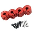 thumbnail image 3 of 4Pcs 1:10 Scale Wheel Hubs Upgrade Parts for SCX10 CC01 Wraith 90027 90034 Car Accessories Parts Replacement 10mm Red, 3 of 7