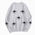 thumbnail image 6 of NOLDARES Halloween Sweatshirts for Women Spider Sweater Cute Spooky Shirt Fall Winter Spooky Pullover Tops,Light Gray,L, 6 of 6
