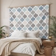 thumbnail image 3 of Teal Blue Grey Geometric Tapestry for Bedroom Wall Hanging Tapestry, Morocco Abstract Art Ceiling Backdrop Tapestries Poster Blanket Wall Decor for Teens Room Living Room Dorm 39" x 59", 3 of 8