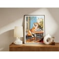 thumbnail image 2 of Shiba Inu Cafe Poster Matisse Style Dog Art Print Coffee Lover Gift Cozy Wall Decor Cafe Scene Animal Art Print Home Decor, 2 of 3