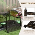 thumbnail image 4 of 4FT Metal Garden Bridge Decorative Arc Bridge with Guardrails Black Bronze, 4 of 7