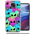 thumbnail image 1 of MUNDAZE Motorola Moto G Power 2021 Bright Rainbow Nightmare Skulls Spooky Season Halloween Design Double Layer Phone Case Cover, 1 of 3