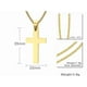 thumbnail image 2 of Clásico Hombres Mujer Acero Inoxidable Crucifijo Cruz Colgante Religioso Collares Xtellar dorado, 2 of 4