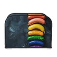 thumbnail image 2 of Lsque Rainbow Sausages On Dark Slate Print 4 Slice Toaster Cover , Kitchen Appliance Dustproof Protector , Toaster Protector Dustproof Kitchen Appliance Cover, 2 of 7