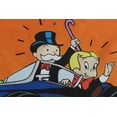 thumbnail image 2 of Monopoly Man and Richie Rich Driving in Paris Unframed Canvas Painting 52 x 74, 2 of 6