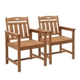 thumbnail image 4 of Ktaxon Fir Wood Dining Chair Accent Dining Chair with Vertical Slat Back Indoor Seating Brown, 4 of 9