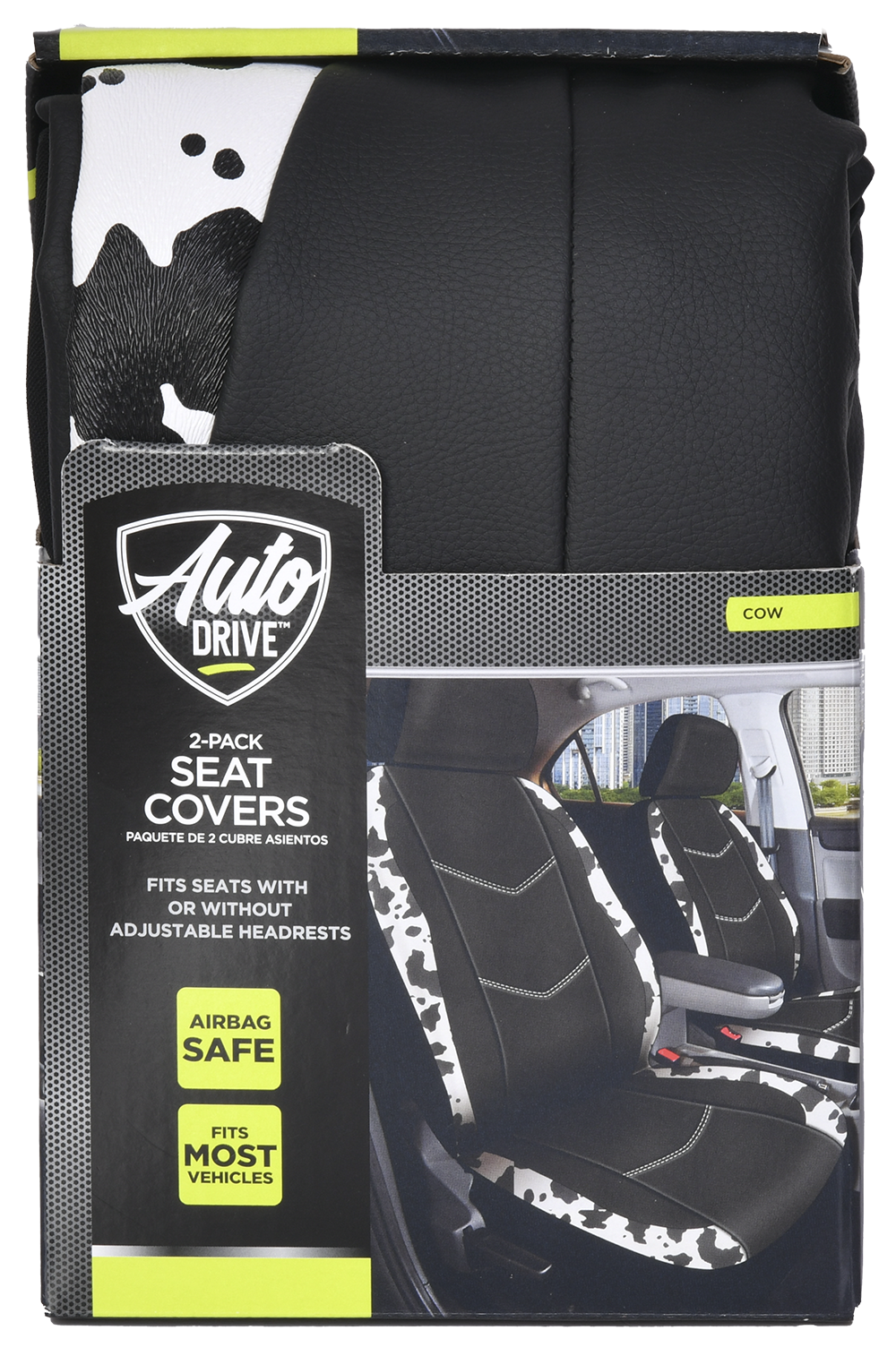Auto Drive Cow Faux Leather Seat and Headrest Covers photo 7