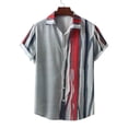 thumbnail image 4 of Eashery Mens T Shirt Button Down Collar T Shirt Men Button-Down Dress Shirt T Shirts Red XL, 4 of 5