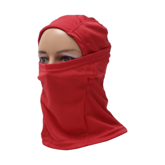Full Face Mask Polyester Face Cover Breathable,Sweat-wicking Red 1 Pcs