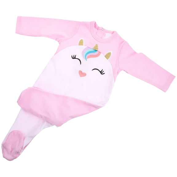 PTOOTP Pink Footed Pajama Cotton Romper Unicorn Style Breathable and Comfortable