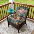 thumbnail image 3 of Outdoor Patio Cushion Covers 2 Pack Pink Flamingo Patio Chair Cushion Covers with Ties and Zipper Waterproof Outdoor Seat Cushion Covers for Patio Furniture 22"x20", 3 of 6