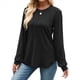 thumbnail image 3 of Camisas de Larga para Mujer, Moda Otoño 2025, Camisas Formales Informales, Blusas Tipo Túnica Plisadas con Cuello Redondo. Negro M, 3 of 10
