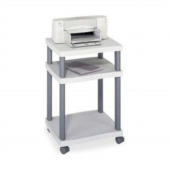 Wave Design Printer Stand Three-Shelf, 20w x 17.5d x 29.25h, Charcoal Gray