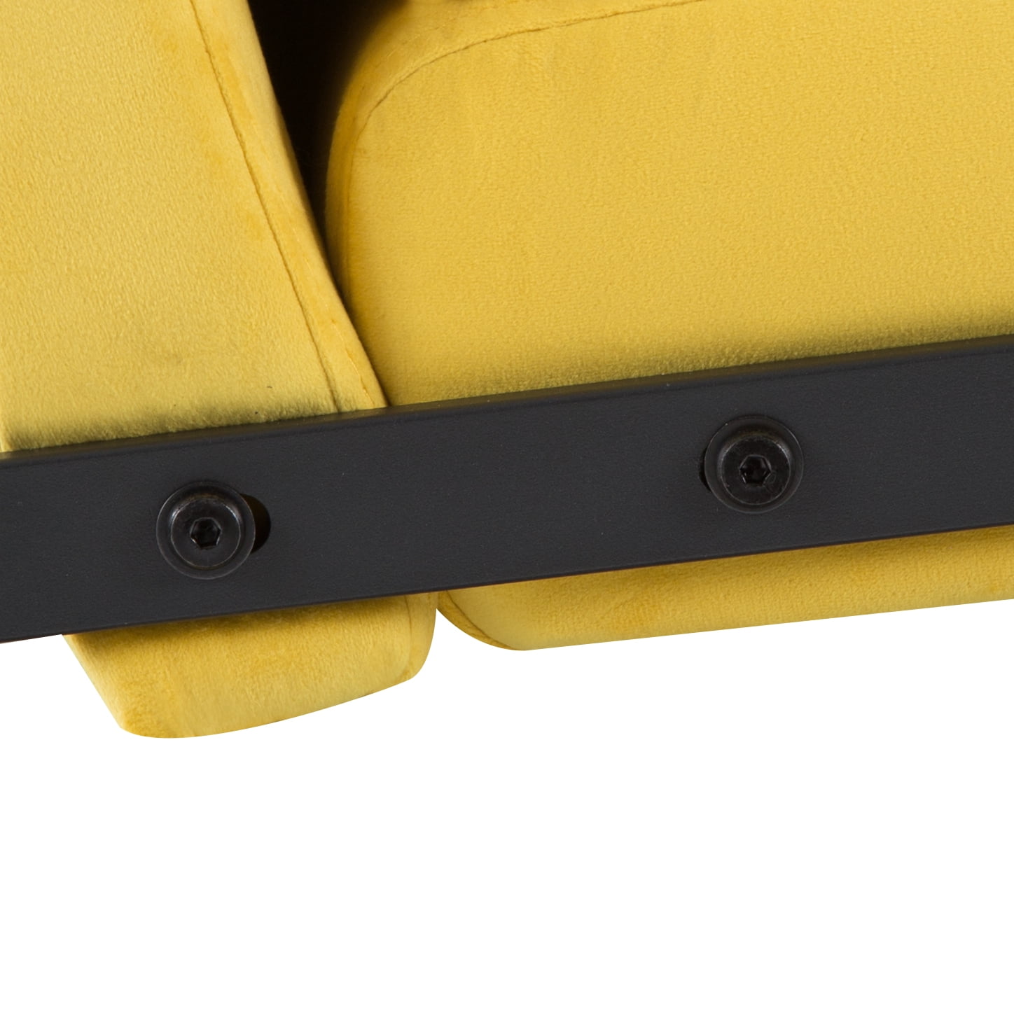 Gewnee 26.8”Modern Metal Framed Armchair with Detachable Soft Cushions,High-Density Sponge Comfortable Seat,Stable and Easy to Install,Suitable for Living Rooms,Bedrooms and Study Rooms.Yellow