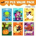 thumbnail image 5 of Joyfy 72 Pcs Halloween Treat Bags Goodie Bags Plastic Halloween Candy Bags Trick or Treat Creepy Designs Halloween Bags for Kids Trick or Treat,Classroom Goody Bags, 5 of 8
