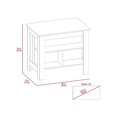thumbnail image 4 of FM FURNITURE Brooklyn 3-Shelf Modern Engineered Wood Kitchen Island in Brown, 4 of 8
