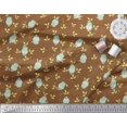 thumbnail image 3 of Soimoi Cotton Poplin Fabric Leaves & Owl Bird Printed Fabric 1 Yard 56 Inch Wide, 3 of 3