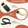 thumbnail image 3 of Leather Bag Strap, 37.4"-45.3" Crossbody Straps (Dark Green, Gold Buckle), 3 of 6
