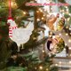 thumbnail image 3 of Colgantes de gallo de Navidad de madera Adornos de pollo Decoración de árboles de Navidad (estilo C) JShteea Libre de BPA, 3 of 8