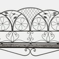 thumbnail image 6 of Alpine Corporation 45" x 25" x 38" Decorative Steel Garden Bench, Brown, 6 of 10