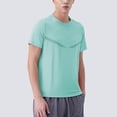 thumbnail image 2 of NIEWTR Mens Athletic Shirts Moisture-Wicking Quick Dry Workout Tees Lightweight Crewneck T-Shirts for Running Gym Casual Work（Light Green,M), 2 of 5