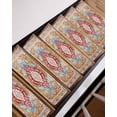 thumbnail image 7 of Stair Treads for Wooden Steps, Vintage Ethnic Peel and Stick Stair Treads with Adhesive, Boho Tribes Modern Orange Middle Century Non Slip Indoor Stairs Runner Rugs Mats for Elders Dogs 8"x30"15PCS, 7 of 7