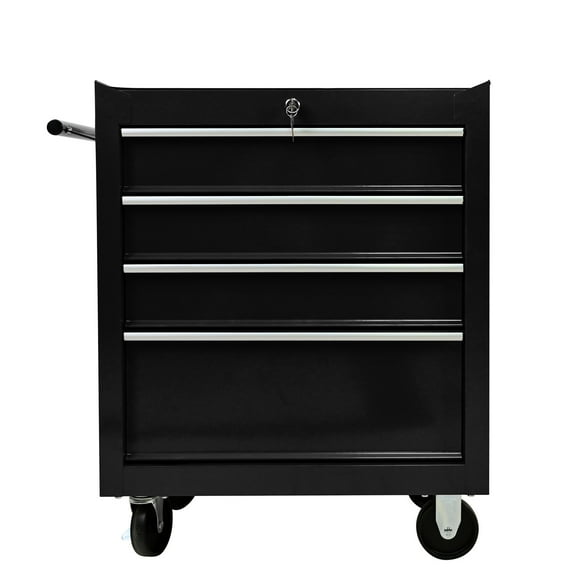 4 Drawer Metal Rolling Tool Chest with Wheels,Tool Storage Cabinet with Locking System,Toolbox Utility Industrial Service Cart for Garage Warehouse Workshop Repair Shop