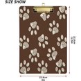 thumbnail image 3 of FMSHPON Rainbow Dog Paw Print Watercolor Clipboard Hardboard Wood Nursing Clip Board and Pull for Standard A4 Letter 13x9 inches, 3 of 8