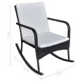 thumbnail image 2 of vidaXL Outdoor Rocking Chair Black Poly Rattan, 2 of 2