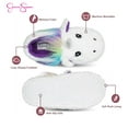 thumbnail image 3 of Jessica Simpson Girls Plush Fluffy Slip-on House Slippers with Memory Foam, 3 of 9