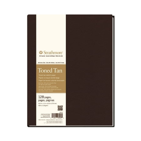 UPC: 0012017469084 | Strathmore Toned Hardbound Art Book  400 Series  8.5  x 11  Tan (Warm)  128 Pages -80 lb. (118 gsm) Hard Bound