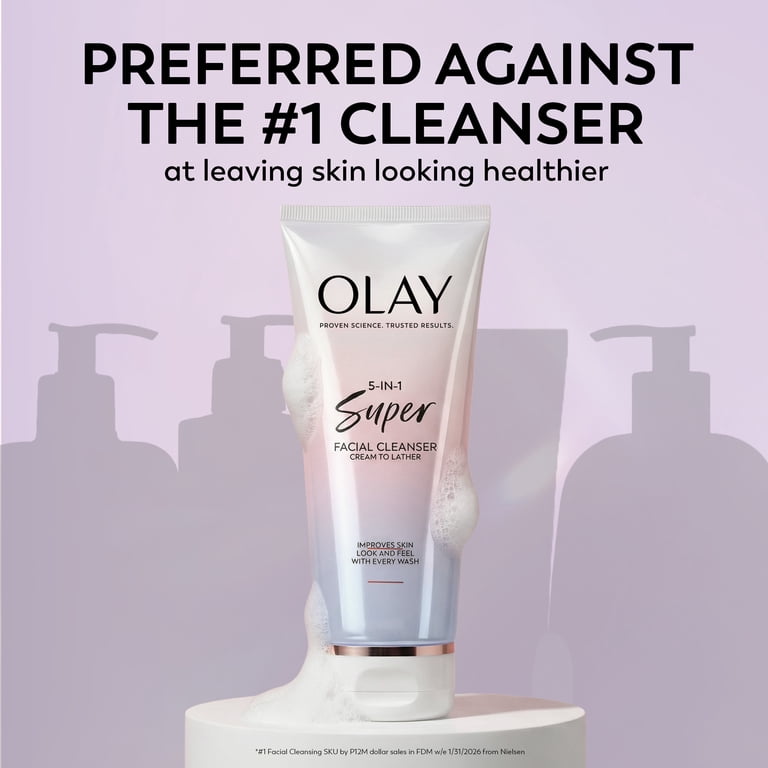 Olay Face Wash, Super Facial Cleanser, Deep Clean & Hydrating for