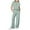 Light Green, variant on Fgnfyis Women 2 Piece Outfits Sweatsuit Summer Half Zip Sweatshirt Wide Leg Pant Sweat L Ounge Set Athletic Tracksuits Women's Trousers Suit Khaki S