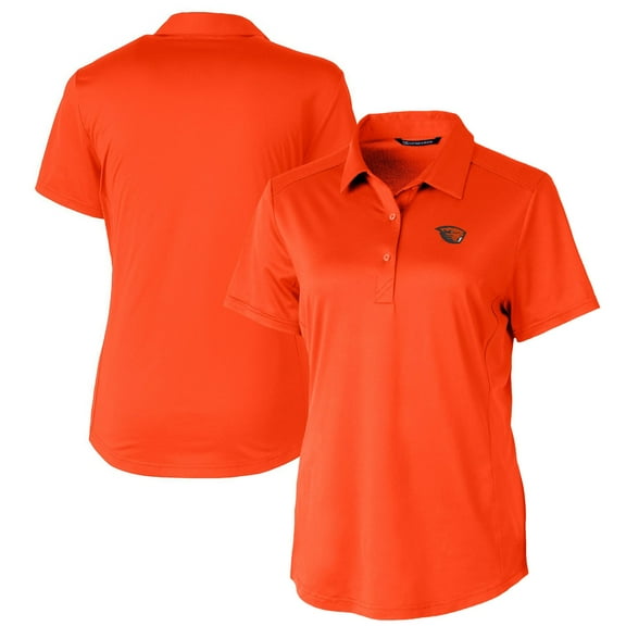 Women's Cutter & Buck Orange Oregon State Beavers Prospect Textured Stretch Polo