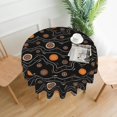 thumbnail image 5 of Australian Aboriginal Round Tablecloth Orange Dotted Circles Table Cloths Waterproof Table Cover for Wedding Party Dining Holiday Banquet, 5 of 6