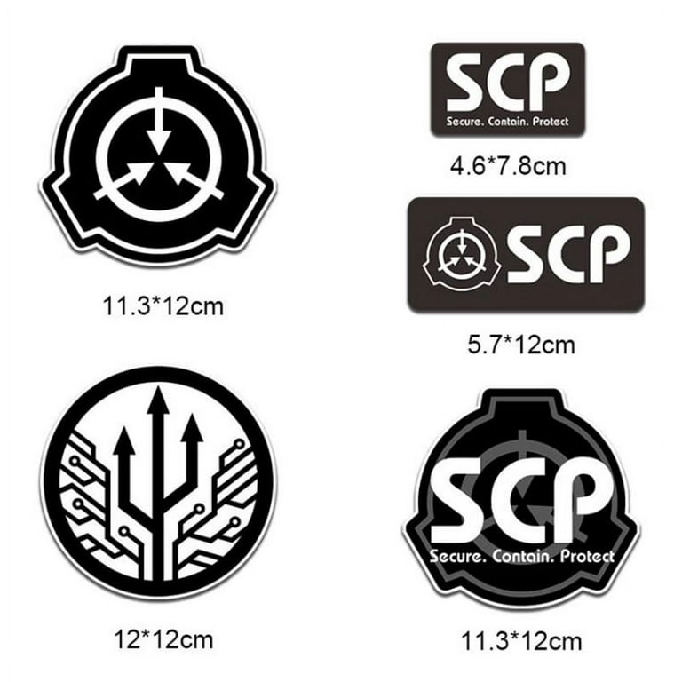 Logotype Scp Foundation Monochrome Icon Stock Illustration