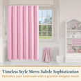 thumbnail image 2 of ComfiTime 13-Pc Tassel Shower Curtain with Hooks – Elegant Tufted Chevron Pattern, Soft Fabric Cloth, Extra-Long Boho Farmhouse Bathroom Curtain, Water-Repellent, Machine-Washable, 72 x 78, Pink, 2 of 12