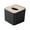 Black #2, variant on Wooden Tissue Box Cover | Plastic Flip-Top Tissue Holder | 11x11x9.5cm Home Decor for Living Room & Dining Room | Black or White Modern Storage Organizer