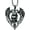 Silver Skull Wings, variant on Mens Skull Dragon Pendant Necklace for Men Silver Cool Goth Accessory Jewelry with Stainless Steel Chain